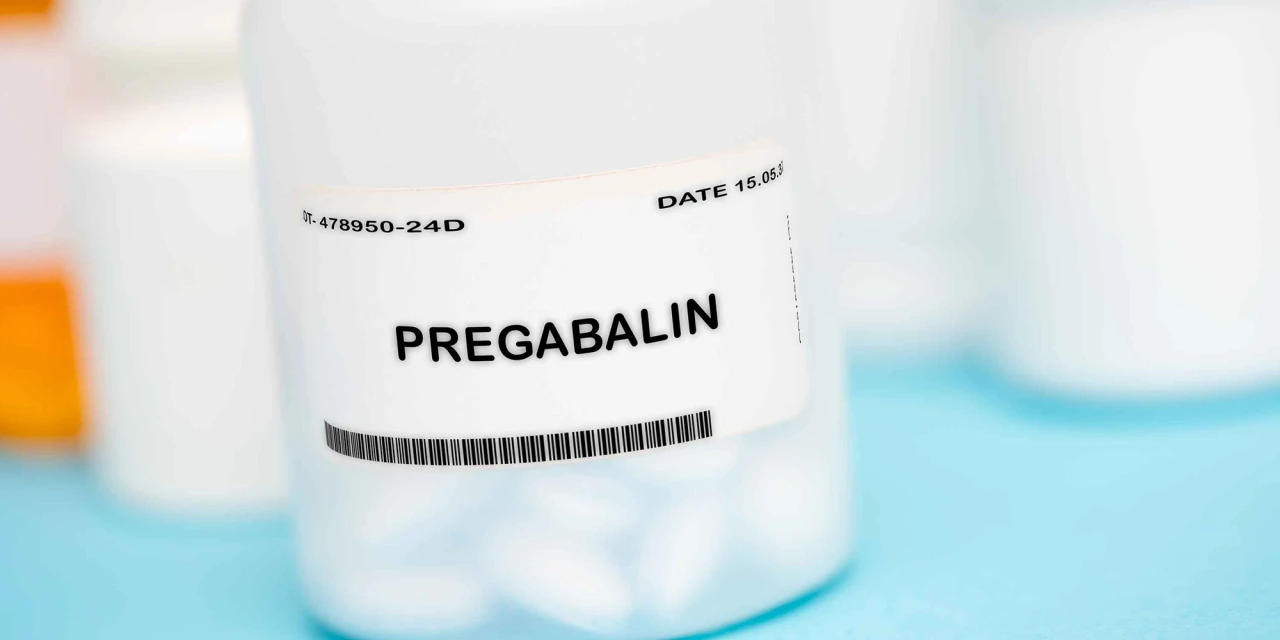 A close-up image of a prescription bottle labelled pregabalin, symbolising prescription drug misuse and pregabalin addiction.
